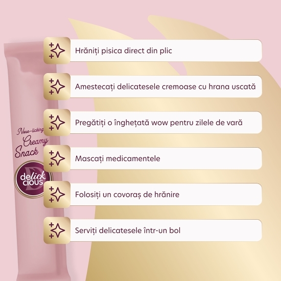 Recompense cremoase pentru pisici, cu doradă și aromă de papaya, 4x15g