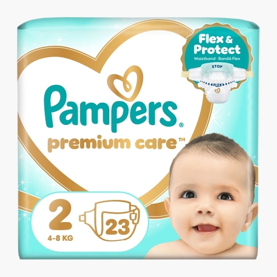 Scutece Premium Care nou-născut, mărimea 2, 4-8kg, 23 buc