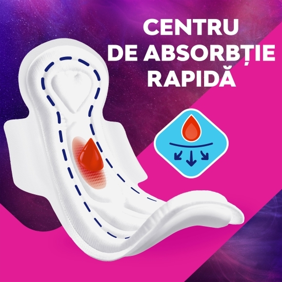 Absorbante de noapte Maxi Night Extra Long cu aripioare 10 buc