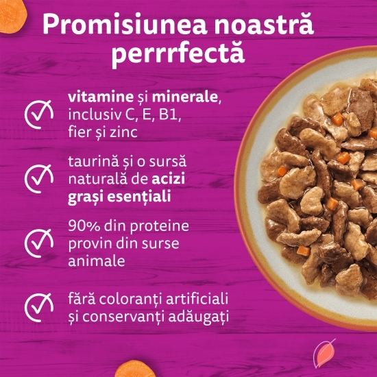 Hrană umedă pentru pisici, 4x85g, Tasty Mix cu miel, pui și morcov, vită și pasăre, în sos