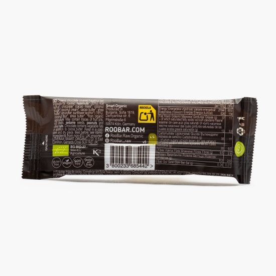 Baton eco cu alune de pădure, învelit în ciocolată, vegan, fără gluten 30g