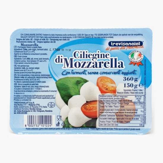 Brânză mozzarella biluțe 150g
