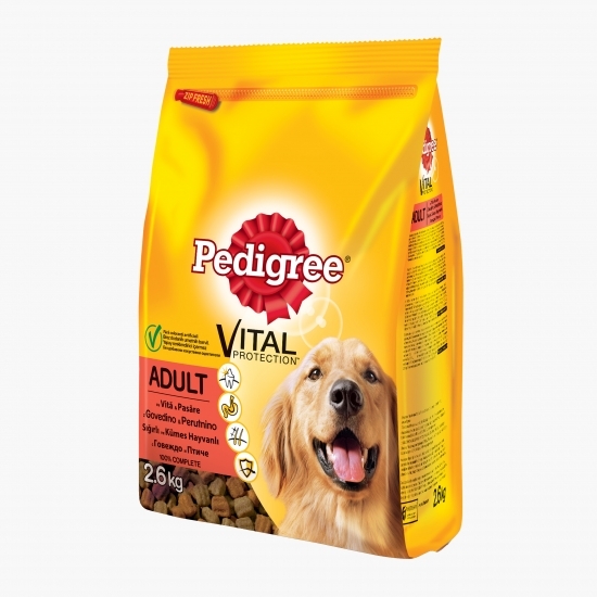 Hrană uscată pentru câini adulți, 2.6kg, Vital Protection cu vită și pasăre 