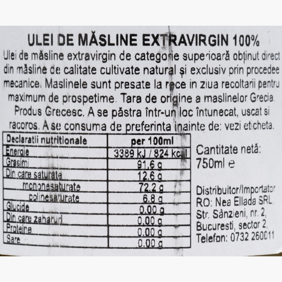 Ulei măsline extravirgin 0.75l