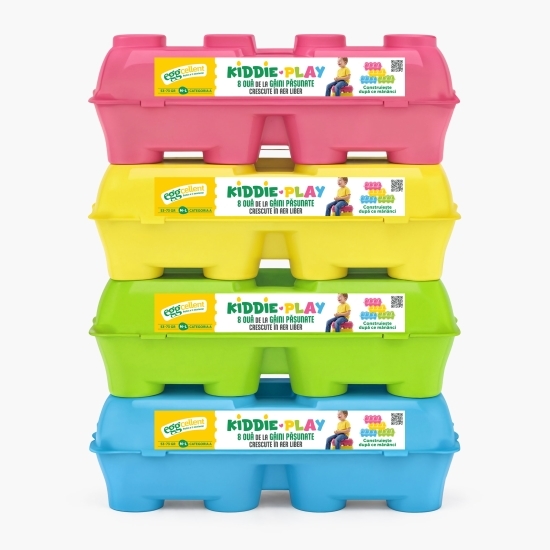 Ouă de la găini pășunate Kiddie Play, mărimea M-L, 8 buc