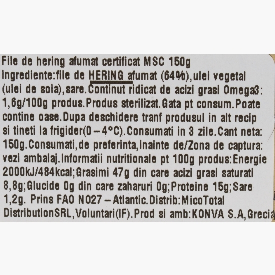 Hering file afumat 150g