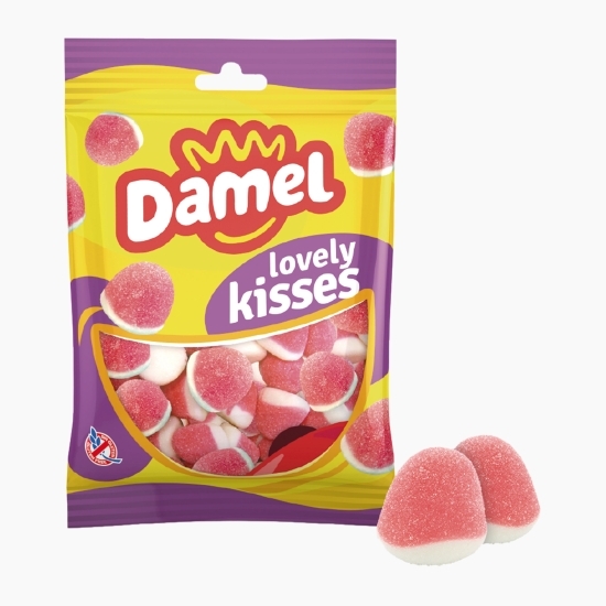 Jeleuri gumate aromă de căpșuni Lovely Kisses 80g