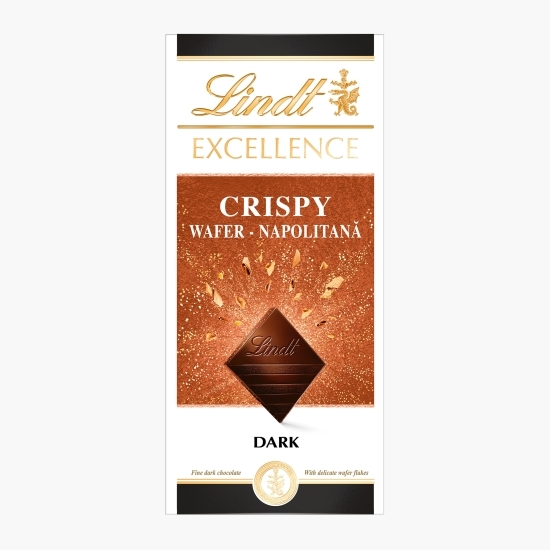 Ciocolată neagră cu bucăți de napolitană Excellence, 100g