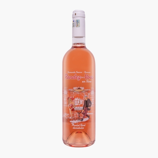 Vin rose demidulce Rendez Vous Merlot, 13%, 0.75l