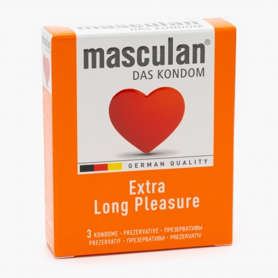 Prezervative Extralong Pleasure 3 buc