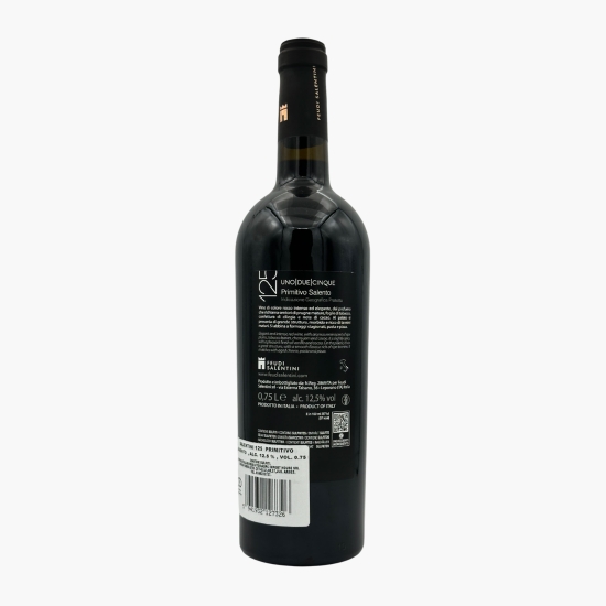 Vin roșu sec 125 Primitivo Salento IGP, 12.5%, 750ml