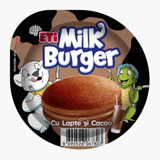 Prăjitură Milk Burger cu cacao, miere și cremă de lapte 35g