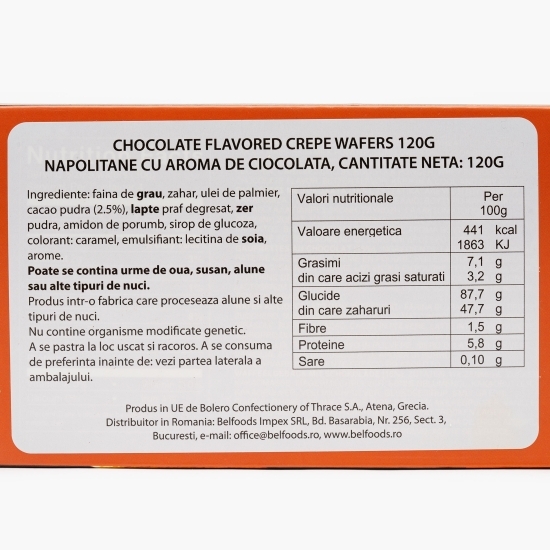 Napolitane cu aromă de ciocolată 120g