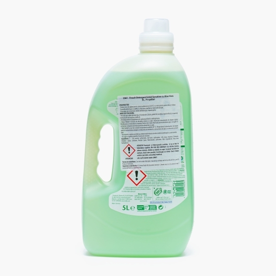 Detergent de rufe lichid eco cu aloe vera Sensitive, 75 spălări, 5l
