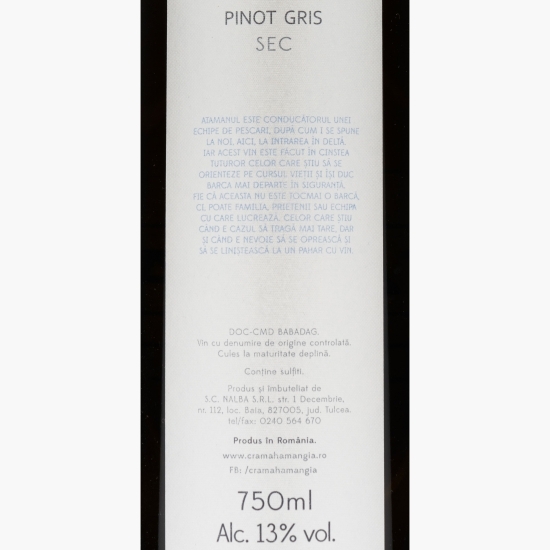 Vin alb sec Ataman Pinot Gris, 13%, 0.75l