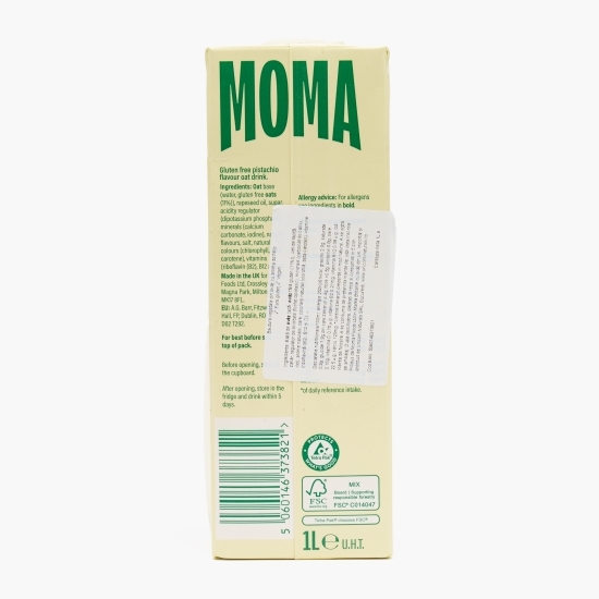 Băutură vegetală din ovăz cu aromă de fistic 1l