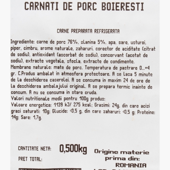 Cârnați proaspeți boierești 500g