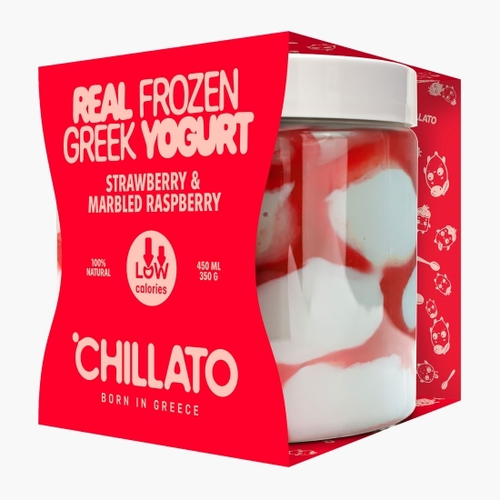 Iaurt grecesc înghețat cu căpșuni și zmeură 450ml (350g)