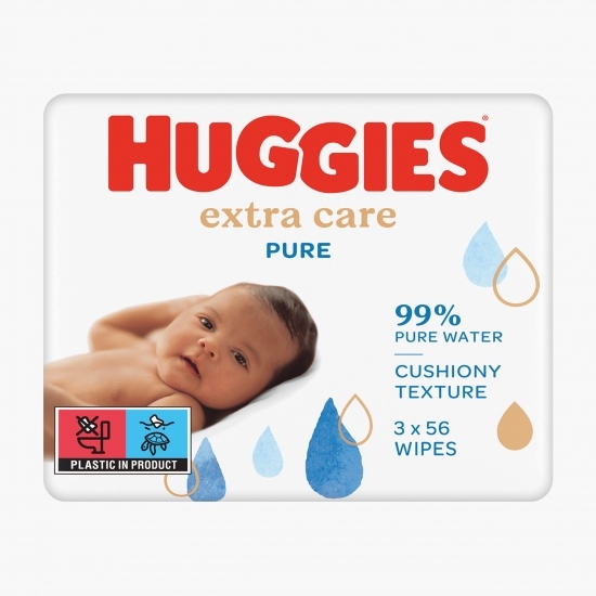 Șervețele umede bebeluși Pure Extra Care Triplo 3x56 buc