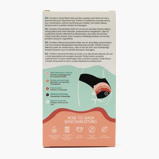 Bikini menstruali înot, mărimea S, negru