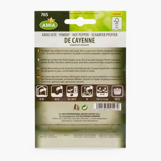 Semințe ardei iute de Cayenne 0.6g