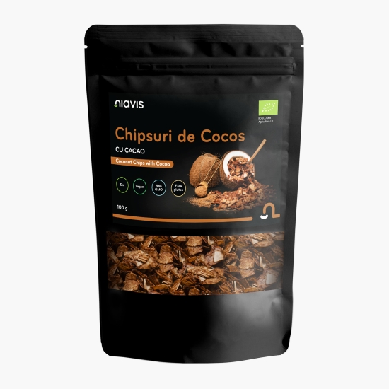 Chipsuri de cocos cu cacao ecologice 100g