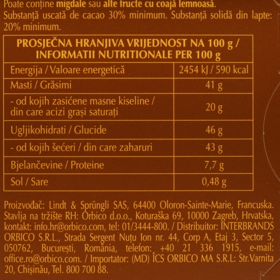 Ciocolată cu alune și sare de mare Extra Creamy 80g
