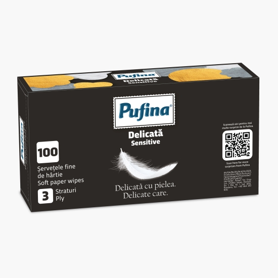 Șervețele faciale 3 straturi, 100 buc