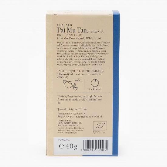 Ceai alb eco Pai Mu Tan 40g