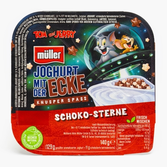 Iaurt mix Tom&Jerry  cu steluțe ciocolată 140g