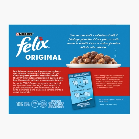 Hrană umedă pentru pisici, 10x85g, mix de arome (iepure, pasăre, pui, rață, miel, curcan și ficat)