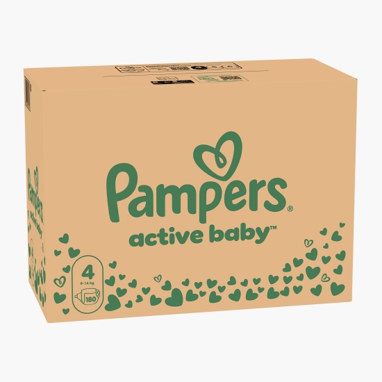 Scutece Active Baby XXL box, mărimea 4, 9-14kg, 180 buc
