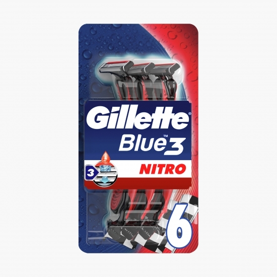Aparat de ras de unică folosință Blue3 Nitro 6 buc