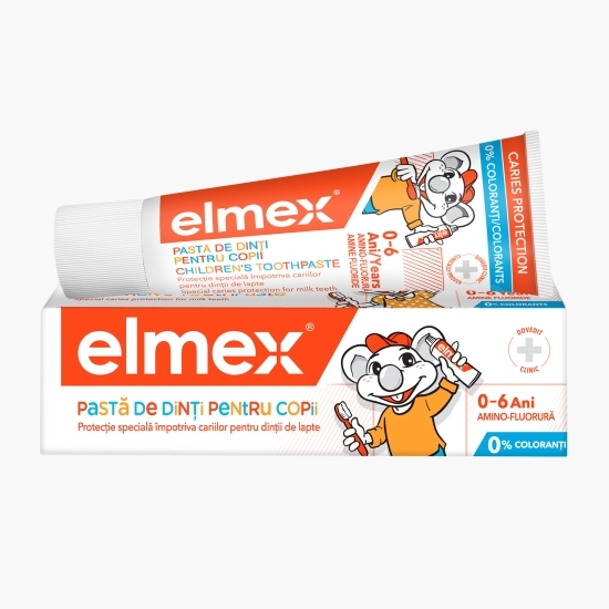 Pastă de dinți pentru copii cu fluor, vârstă 0-6 ani, 50ml