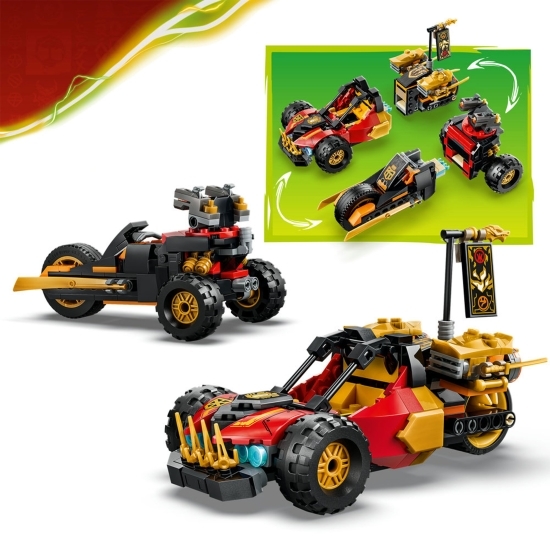Vehiculele transformabile ale lui Kai și Cole, 71864 Ninjago, 394 piese, +7 ani
