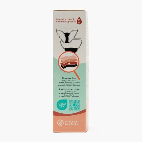 Bikini menstruali înot, mărimea M, negru