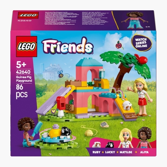 Teren de joacă pentru porcușori de Guineea, 42640 Friends, 86 piese, +5 ani