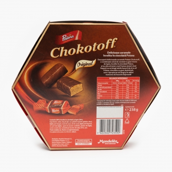 Caramele Chokotoff învelite în ciocolată 238g
