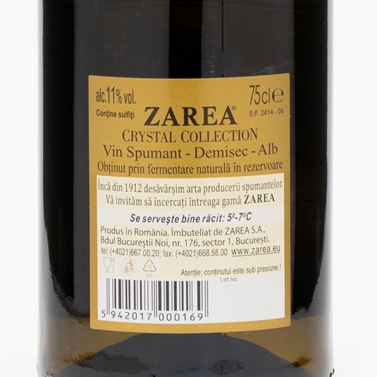 Vin spumant alb demisec Cystal 750ml + pungă