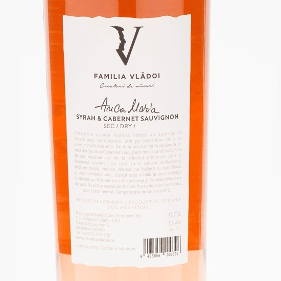 Vin rose sec Anca Maria Syrah & Cabernet Sauvignon, 12.4%, 0.75l
