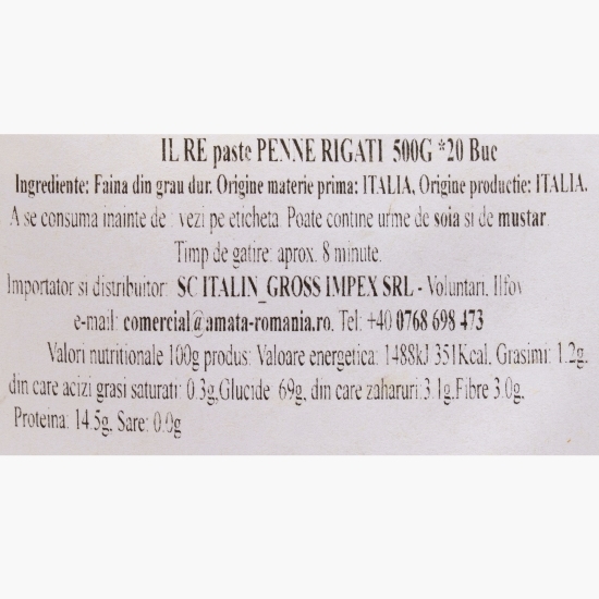 Paste Penne Rigate 500g