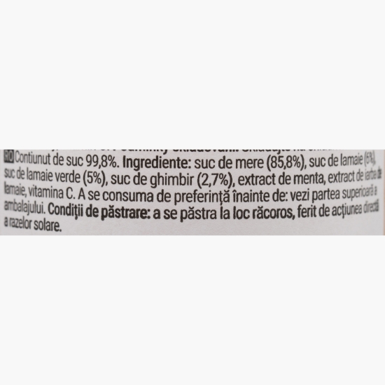 Suc de lămâie cu mere, lămâie verde și ghimbir 330ml