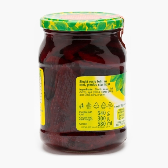 Sfeclă roșie rondele 540g