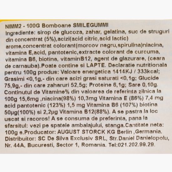 Bomboane gumate Smile gummi 100g