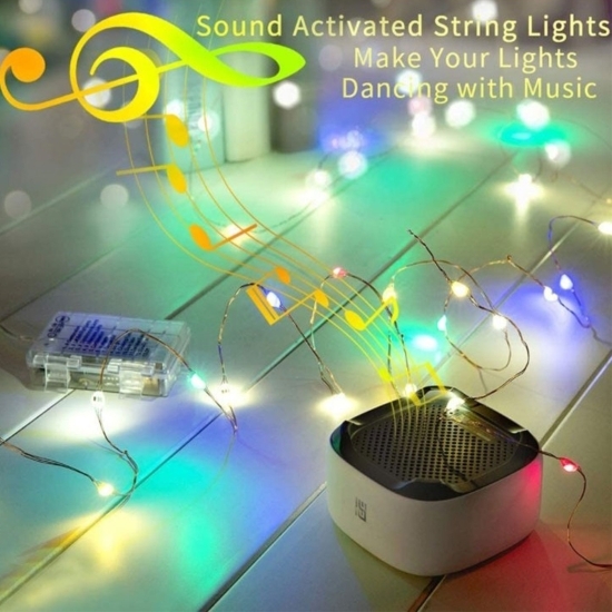 Instalație Crăciun, 15m, 150 LED-uri, multicolor RGB, sincronizare muzică, telecomandă 12 funcții, USB, fir cupru, liniar