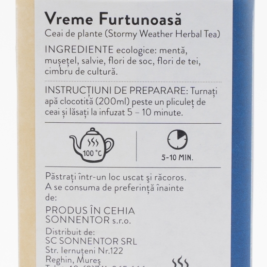 Ceai de plante eco Vreme furtunoasă, 18 plicuri