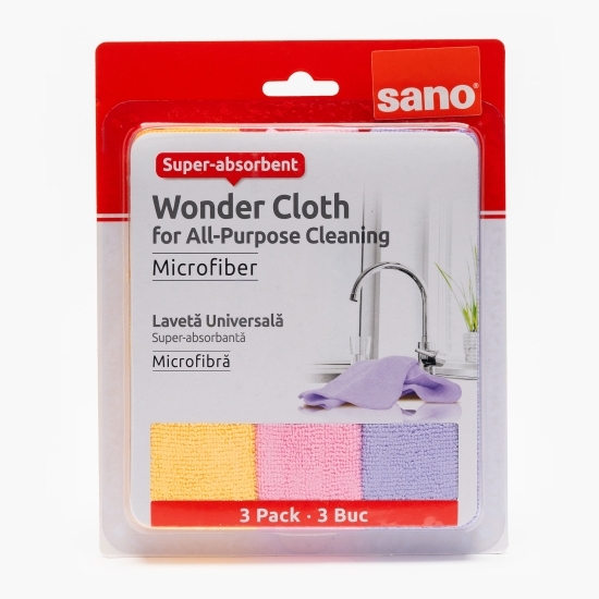 Lavetă universală Wonder Cloth microfibră 3 buc