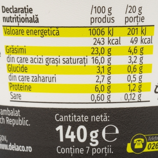 Brânză pufoasă fără lactoză 140g