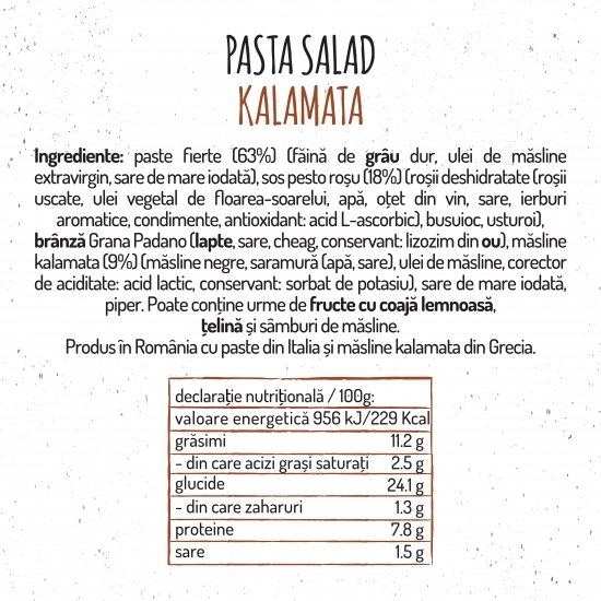 Salată de paste cu măsline kalamata 220g