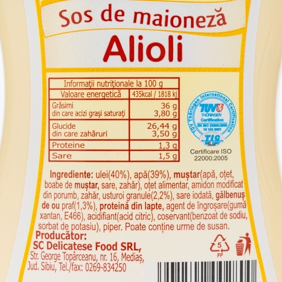 Sos de maioneză Alioli 400 gr